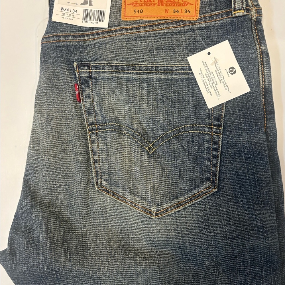 Levi's 510 Skinny W34 L34 Jeans with Vintage Wash
